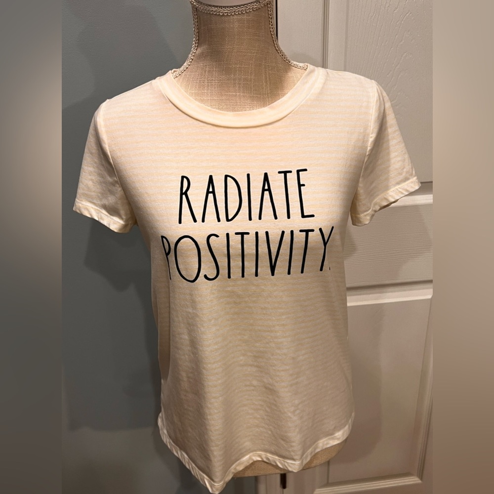 Rae Dunn Radiate Positivity Short Sleeve T-Shirt